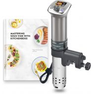 Sous Vide Cooker Ultra-Quiet: Color LCD Recipes IPX7 Waterproof circulator cooker Brushless DC motor 1100 Watts Immersion Circulator Include Sous Vide Cookbook by KitchenBoss (G320