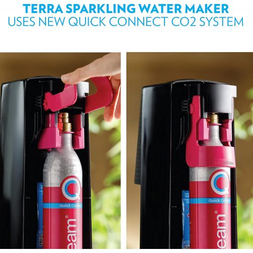 소다스트림 SodaStream Terra Sparkling Water Maker (Red) with CO2 and DWS Bottle