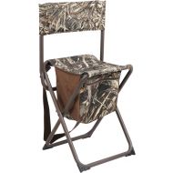 TIMBER RIDGE Portal Foldable Outdoor Chair Portable Fishing Stool with Storage Pocket, Camouflage