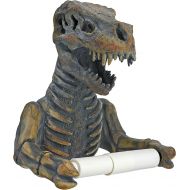 Design Toscano JQ9551 T. Rex Dinosaur Skeleton Bathroom Toilet Paper Holder, Multicolor