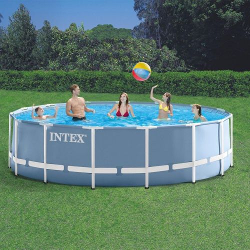 인텍스 Intex 16 x 48 Prism Frame Above Ground Swimming Pool with Filter Pump