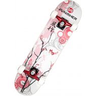 Punisher Skateboards Punisher Girls Skateboard Complete with 31.5 x 7.75 Double Kick Concave Deck Canadian Maple ABEC-7 Bearings