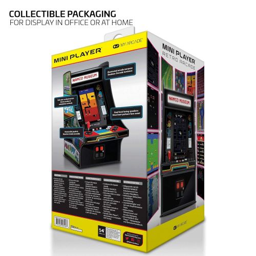  My Arcade Mini Player 10 Inch Arcade Machine: 20 Built In Games, Fully Playable, Pac-Man, Galaga, Mappy and More, 4.25 Inch Color Display, Speakers, Volume Controls, Headphone Jack