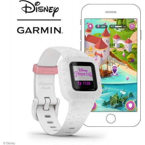 가민 Garmin vivofit jr. 3, Fitness Tracker for Kids, Swim-Friendly, Up To 1-year Battery Life, Disney Princess