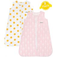 Sleep Bag Set for Baby Girls | Size Small (0-6 Months) | Wearable Blankets | Baby Sleep Bag |Gold Dots Collection by BaeBae Goods