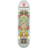 Punisher Skateboards Day of The Dead 31.5 Dual-Kick with Concave Complete Skateboard, White
