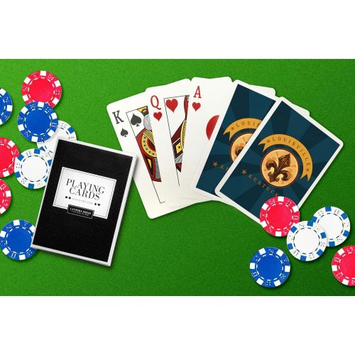  Lantern Press Louisville, Kentucky, Fleur de Lis, Contour (Playing Card Deck, 52 Card Poker Size with Jokers)