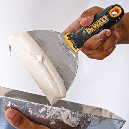  DEWALT DELUXE Carbon Steel Putty Knife Set | 4/5/6/8/10-Inch + 3-Inch Included for FREE | Soft Grip Handles | DXTT-3-149