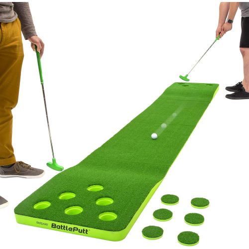  GoSports Battleputt Golf Putting Game, 2-on-2 Pong Style Play with 11’ Putting Green, 2 Putters and 2 Golf Balls