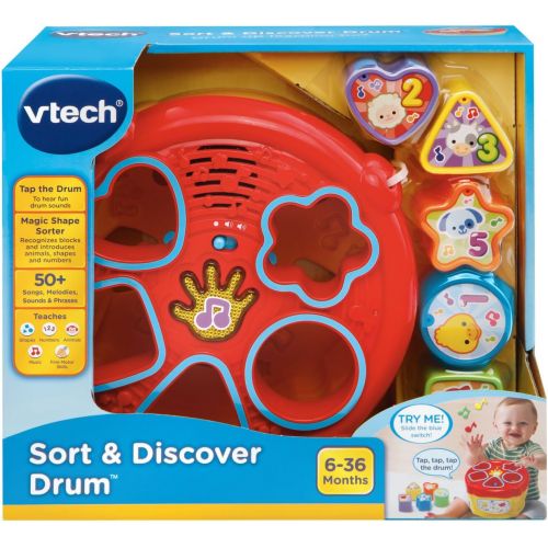브이텍 VTech Sort and Discover Drum, Yellow