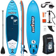 surfstar Inflatable Paddle Board, Stand Up Paddle Boards for Adults, 10’6’’x33’’x6” Paddleboard Lightweight SUP with Premium Ankle Leash, Floating Paddle, Dual Action Pump, Backpac