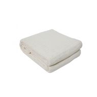 J&M Home Fashions Soft Premium Cotton Thermal Blanket, Full/Twin 72x90, All Season Comfort Cozy Warm Breathable Throw Blanket for Layering Bed, Couch, Sofa-Off White
