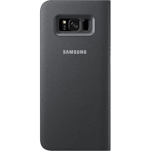 삼성 Samsung Galaxy S8+ LED View Wallet Case, Black - EF-NG955PBEGUS