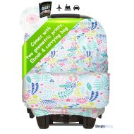 Simple Being Nursing Breastfeeding Cover (2 Pack) - Multi Use Car Seat Canopy, Nursing Pads, Shopping Cart, Stroller Covers for Girls and Boys - Baby Shower Registry (Floral)