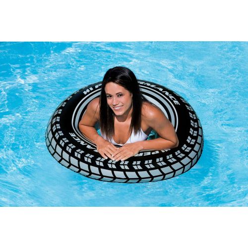 인텍스 Intex Inflatable Giant Tire Tube Raft Float for Pool Lake Ocean River (16 Pack)