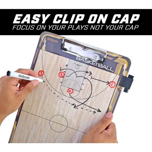  GoSports Coaches Boards - 2 Sided Premium Dry Erase Clipboards - Choose from Baseball, Basketball, Football, Soccer, Hockey, Lacrosse, or Volleyball