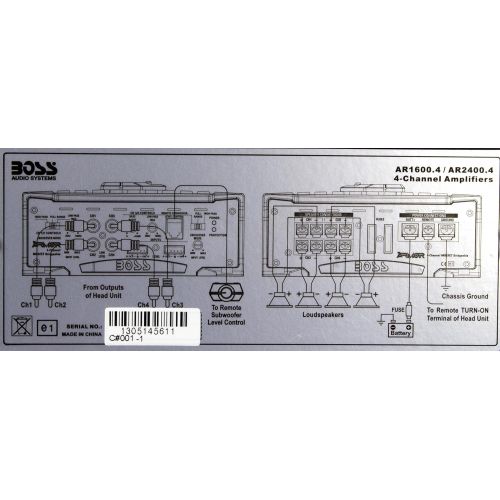 [아마존베스트]BOSS Audio Systems Boss Audio 1600 Watt 4 Channel Car Amplifier Power Audio with Remote | AR1600.4