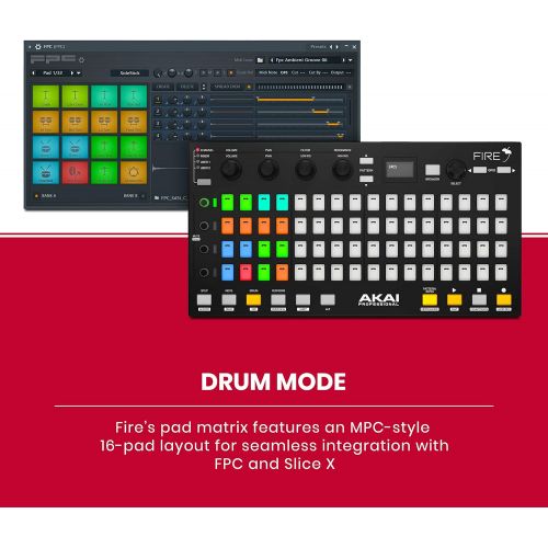  [아마존베스트]Akai Professional USB MIDI Controller for FL Studio with 64 RGB Clip/Drum Pad Matrix (Fire)