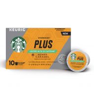 Starbucks Plus Coffee Honey Caramel 2X Caffeine Single Cup Coffee for Keurig Brewers, 6 Boxes of 10 (60 Total K Cup pods)
