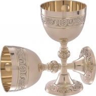 [아마존베스트]REPLICARTZ Brass Vintage Golden Chalice of King Arthur Medieval Decor Gothic Goblet 210 ml (Rose)