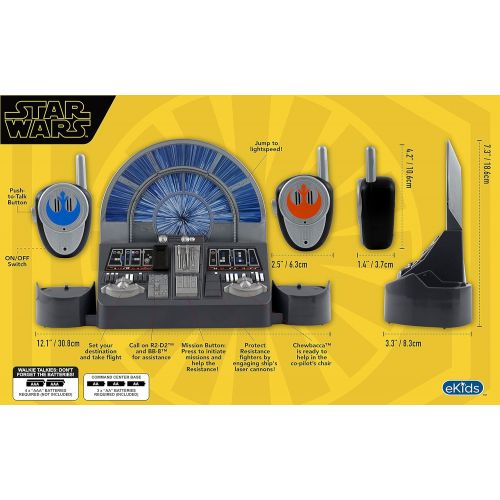  [아마존베스트]eKids Star Wars Ep 9 Command Center with Kid Friendly Walkie Talkies & Speech & Sound Effects