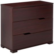 Major-Q Modern Contemporary Design 28 H Home Bedroom Wooden Utility Storage 3 Drawer Dresser Cabinet Chest Mahogany Finish Id80k16014-3
