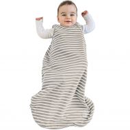 Woolino Baby Sleeping Bag, 4 Season Basic Merino Wool Wearable Blanket, 0-6 Months, Earth