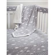 American Baby Company Heavenly Soft 5 Piece Crib Rail Bedding Set, 3D Grey