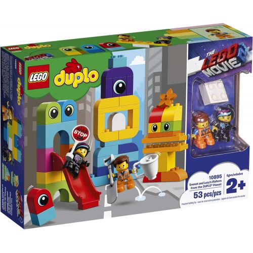 LEGO DUPLO THE LEGO MOVIE 2 Emmet and Lucy’s Visitors from the DUPLO Planet 10895 Building Bricks (53 Pieces) (Discontinued by Manufacturer)