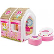 Intex Princess Play House, Inflatable Play House with Air Furniture, 49 X 43 X 48, for Ages 2-6
