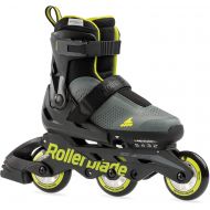 Rollerblade Microblade Free 3WD Kids Size Adjustable Inline Skate, Anthracite and Lime, High Performance Inline Skates