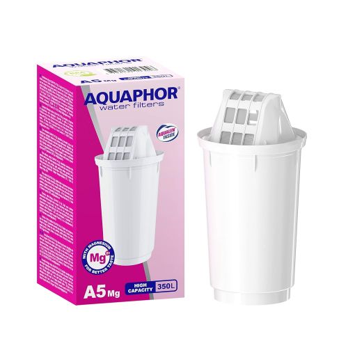  Aquaphor Provence White Water Filter with 1 A5 mg Filter Cartridge - Premium Glass Effect Water Filter Against Lime, Chlorine and Enriches Water with Magnesium