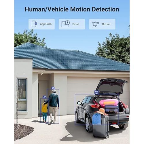  ANNKE 3K Lite Wired Security Camera System with AI Human/Vehicle Detection, H.265+ 8CH Surveillance DVR with 1TB Hard Drive and 8 x 1080p HD Outdoor CCTV Camera, 100 ft Night Vision, Remote Access