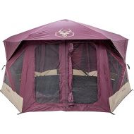 Gazelle Tents™ T-Hex Hub Tent Overland Edition, Easy 90 Second Set-Up, Waterproof, UV Resistant, Removable Floor, Footprint, All-Terrain Stakes, 7-Person, Burgundy Sky, 85” x 144” x 136”, GT601BS