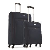 AmazonBasics TravelCross Barcelona Luggage 2 Piece Lightweight Expandable Spinner Set - Dark Gray
