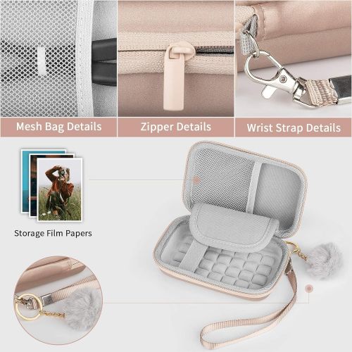  Yinke Case for Canon Ivy Mobile Mini Photo Printer/ Canon Ivy CLIQ 2/+2 Instant Camera Printer, Travel Carry Bag Protective Cover (Rose Gold)
