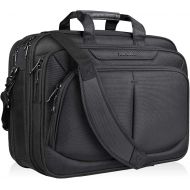 [아마존베스트]KROSER 17.1 Laptop Bag For 17 Laptop Briefcase Water-Repellent Expandable Computer Bag Business Messenger Bag Shoulder Bag for School/Travel/Women/Men-Black