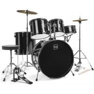 [아마존베스트]Best Choice Products 5-Piece Full Size Complete Adult Drum Set w/ Cymbal Stands, Stool, Drum Pedal, Sticks, Floor Tom (Black)