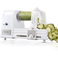 BELLA 4-in-1 Automatic Electric Spiralizer & Slicer, Quickly Prep Healthy Veggie or Fruit Spaghetti, Noodles or Ribbons, Easy To Clean, Recipe Book Included, White