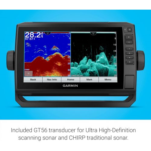 가민 Garmin ECHOMAP UHD 93sv with GT56UHD-TM Transducer, 9 Keyed-Assist Touchscreen Chartplotter with U.S. LakeVu? g3 and Added High-Def Scanning Sonar (010-02523-01)