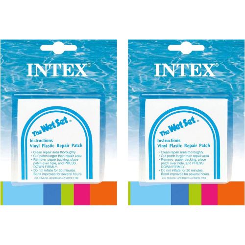 인텍스 INTEX Wet Set Adhesive Vinyl Plastic Swimming Pool Tube Repair Patch, 12 Pack