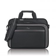 SOLO Solo Empire 17.3 Inch Laptop Briefcase, TSA Friendly, Black/Grey