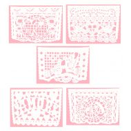 Las Artesanas White Tissue Paper Papel Picado Wedding Theme (10 Pack Rectangle Tissue)