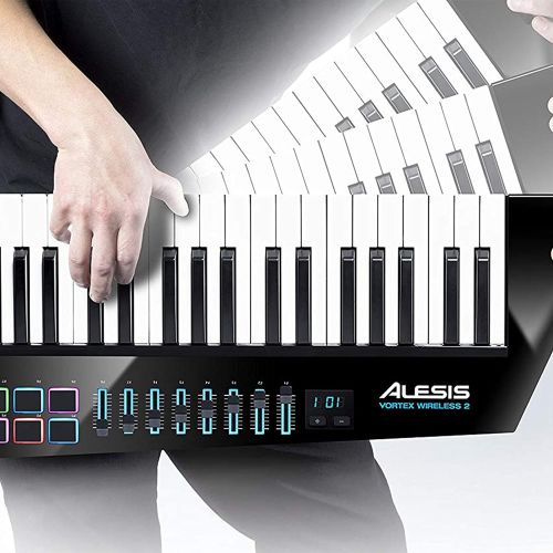  [아마존베스트]Alesis Vortex Wireless 2 | High-Performance USB / MIDI Wireless Keytar Controller with Professional Software Suite Including ProTools | First