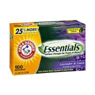 Arm & Hammer Essentials Lavender & Linen Fabric Softener Sheets, 100 CT (Pack of 6)