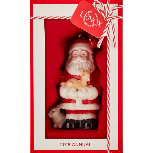 레녹스 Lenox 2018 Woodland Santa Ornament