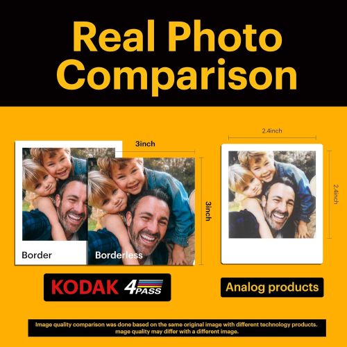  60 Pack of Kodak 4PASS 3x3 Cartridge, All-in-One Paper and Color Ribbon Cartridge Refill - Compatible with Mini 3 Square, Mini 3 Square Retro, Mini Shot 3 Square, Mini Shot 3 Squar