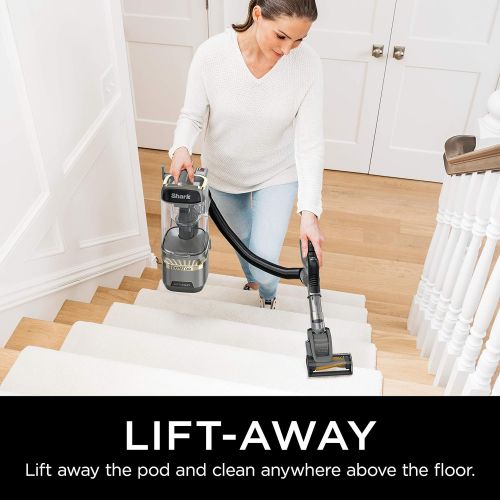  Shark LA502 Rotator Lift-Away ADV DuoClean PowerFins Upright Vacuum with Self-Cleaning Brushroll Powerful Pet Hair Pickup and HEPA Filter, 0.89 Quart Dust Cup Capacity, Silver