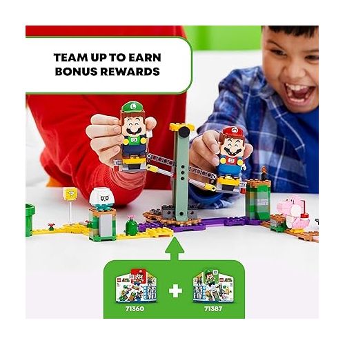  LEGO Super Mario Adventures with Luigi Starter Course Toy for Kids, Interactive Figure and Buildable Game with Pink Yoshi, Birthday Gift for Super Mario Bros. Fans, Girls & Boys Ages 6 and Up, 71387