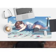 3D Surfing Girl Beach Ocean 676 Japan Anime Game Non-Slip Office Desk Mouse Mat Game AJ WALLPAPER US Angelia (W120cmxH60cm(47x24))